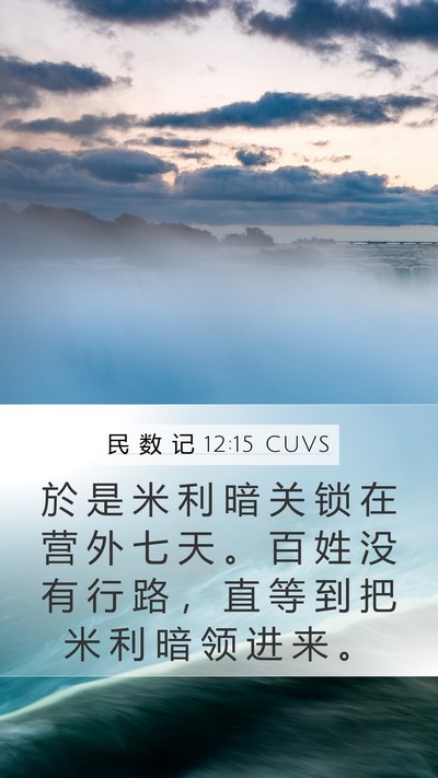 民 数 记 12:15 CUVS Bible Verse Image