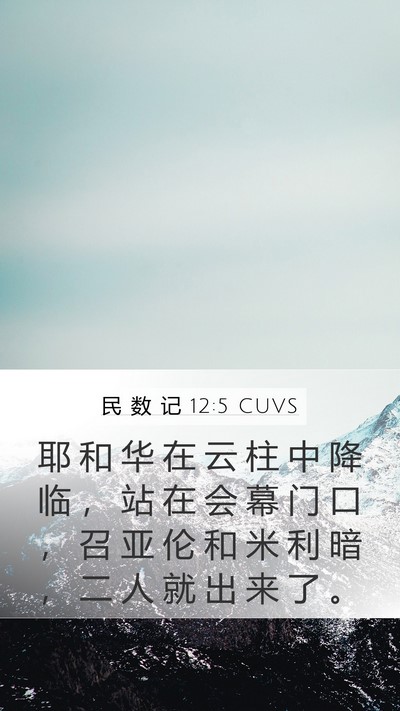 民 数 记 12:5 CUVS Bible Verse Image