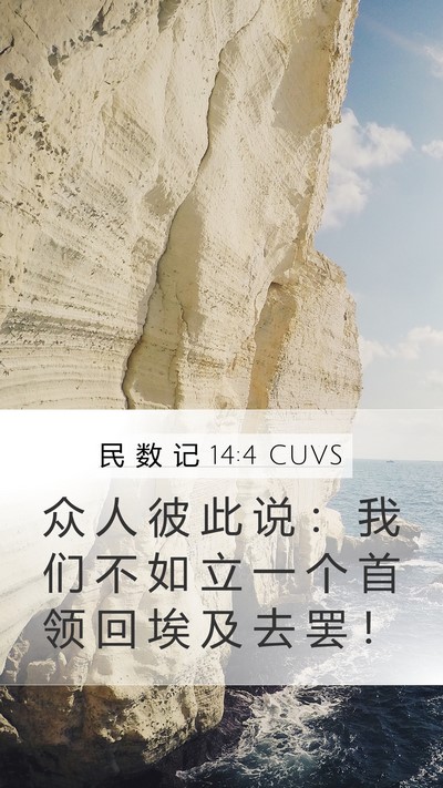 民 数 记 14:4 CUVS Bible Verse Image