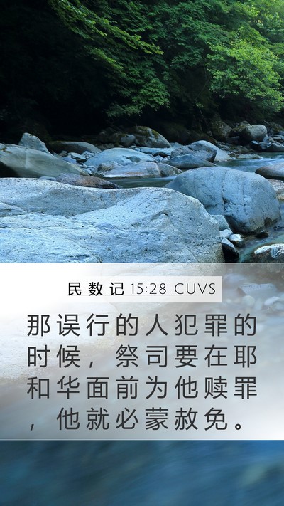民 数 记 15:28 CUVS Bible Verse Image