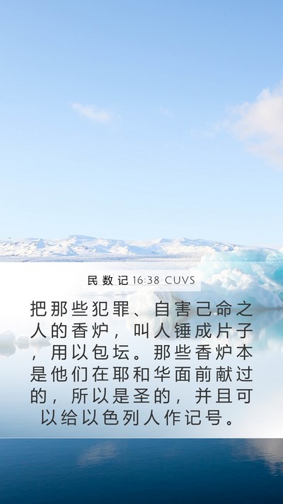 民 数 记 16:38 CUVS Bible Verse Image