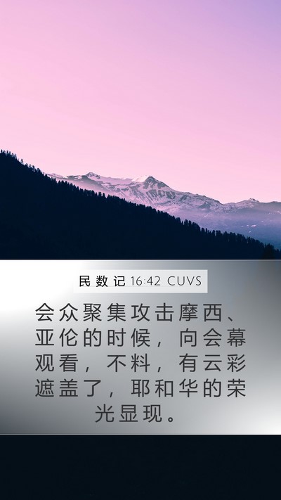 民 数 记 16:42 CUVS Bible Verse Image