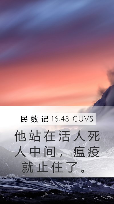 民 数 记 16:48 CUVS Bible Verse Image