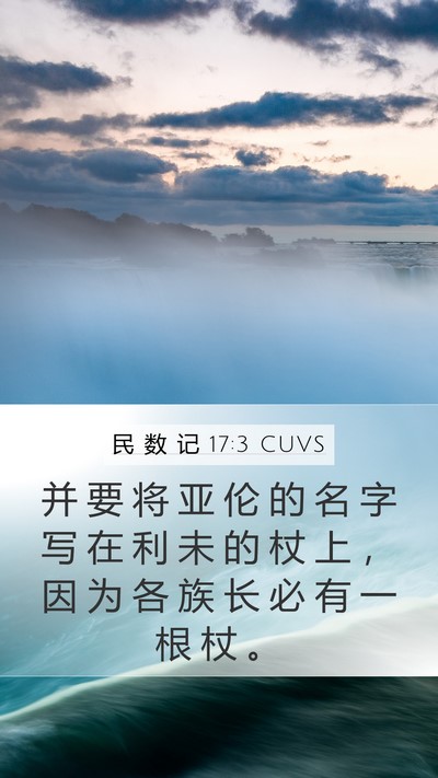 民 数 记 17:3 CUVS Bible Verse Image