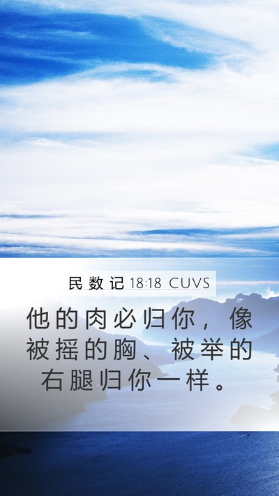 民 数 记 18:18 CUVS Bible Verse Image
