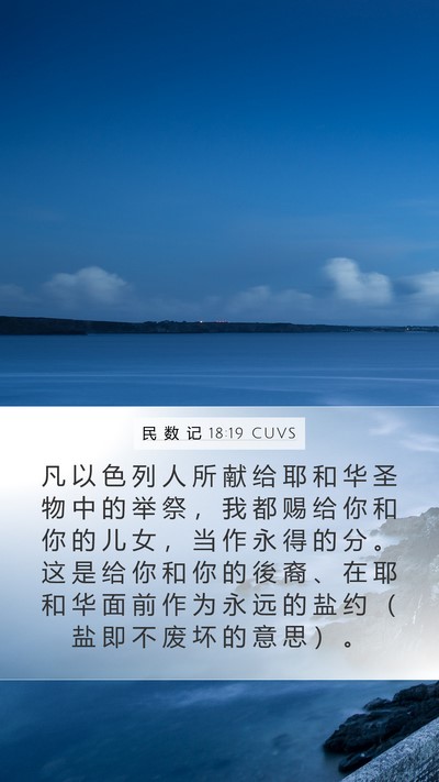 民 数 记 18:19 CUVS Bible Verse Image