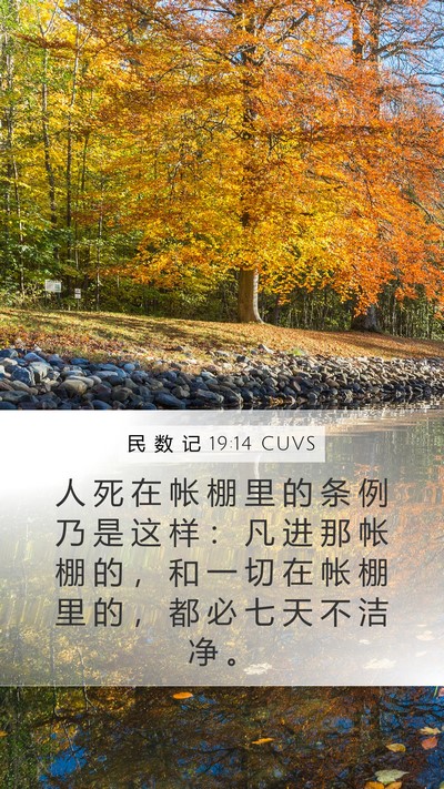 民 数 记 19:14 CUVS Bible Verse Image
