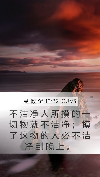 民 数 记 19:22 CUVS Bible Verse Image