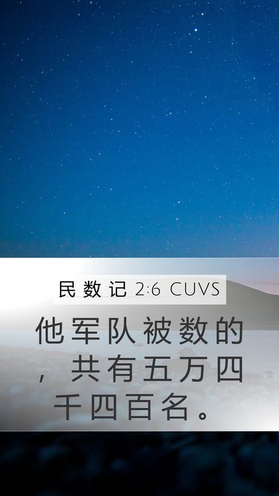 民 数 记 2:6 CUVS Bible Verse Image