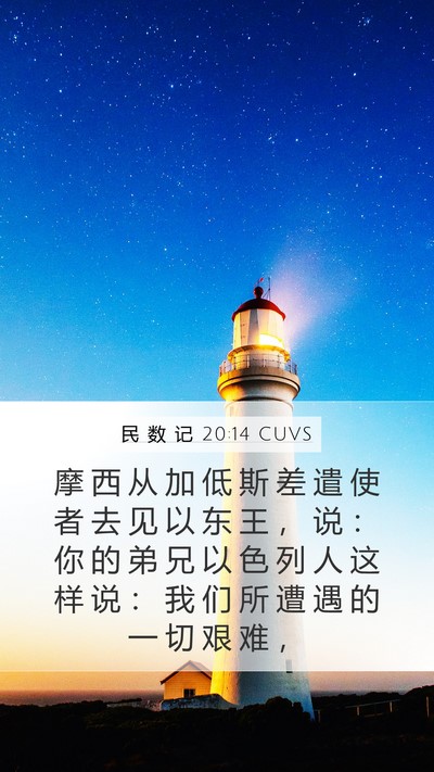 民 数 记 20:14 CUVS Bible Verse Image