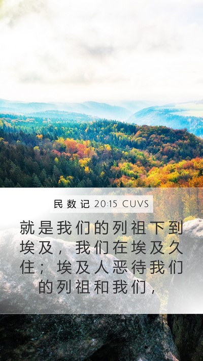 民 数 记 20:15 CUVS Bible Verse Image