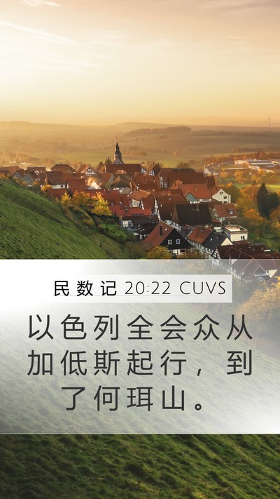 民 数 记 20:22 CUVS Bible Verse Image