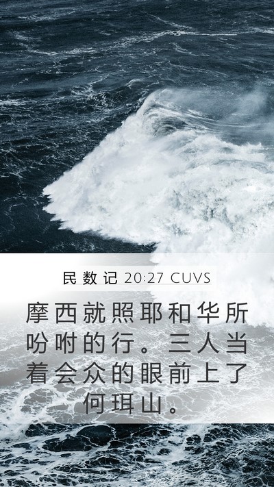 民 数 记 20:27 CUVS Bible Verse Image