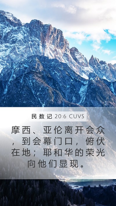 民 数 记 20:6 CUVS Bible Verse Image