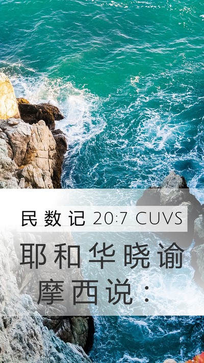 民 数 记 20:7 CUVS Bible Verse Image