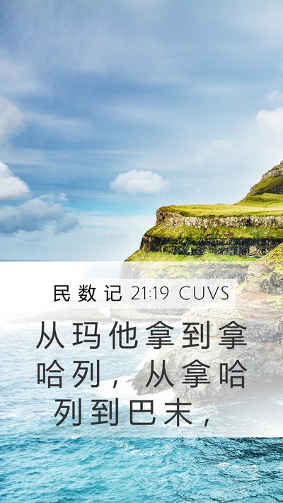 民 数 记 21:19 CUVS Bible Verse Image
