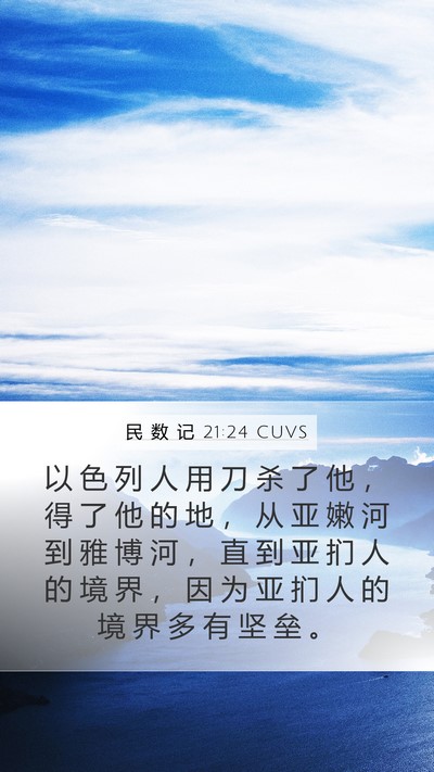 民 数 记 21:24 CUVS Bible Verse Image