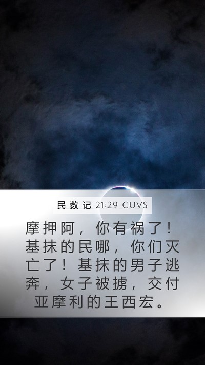 民 数 记 21:29 CUVS Bible Verse Image