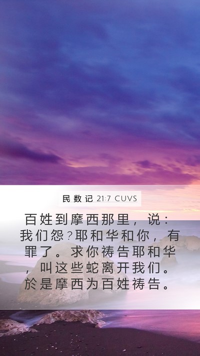 民 数 记 21:7 CUVS Bible Verse Image