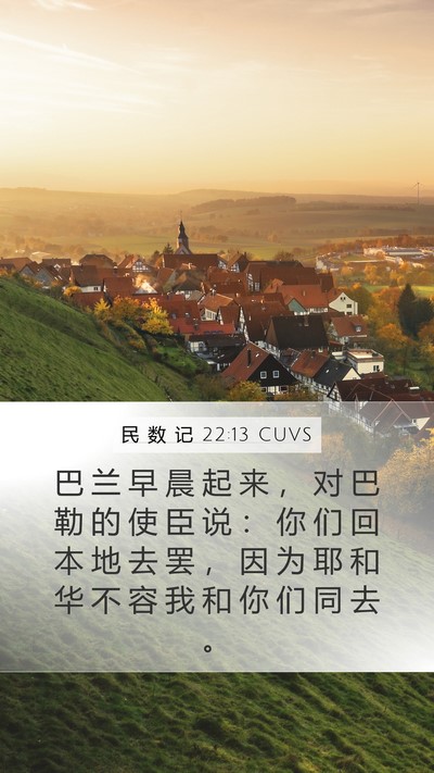 民 数 记 22:13 CUVS Bible Verse Image