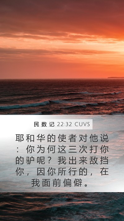 民 数 记 22:32 CUVS Bible Verse Image