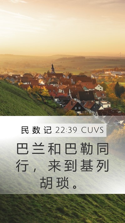 民 数 记 22:39 CUVS Bible Verse Image