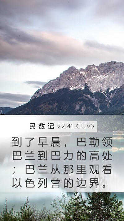 民 数 记 22:41 CUVS Bible Verse Image