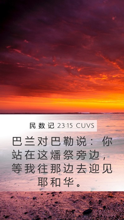民 数 记 23:15 CUVS Bible Verse Image