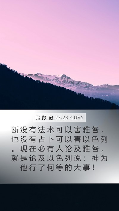 民 数 记 23:23 CUVS Bible Verse Image