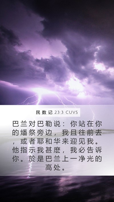 民 数 记 23:3 CUVS Bible Verse Image
