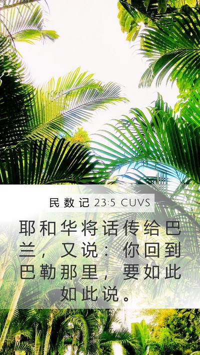 民 数 记 23:5 CUVS Bible Verse Image