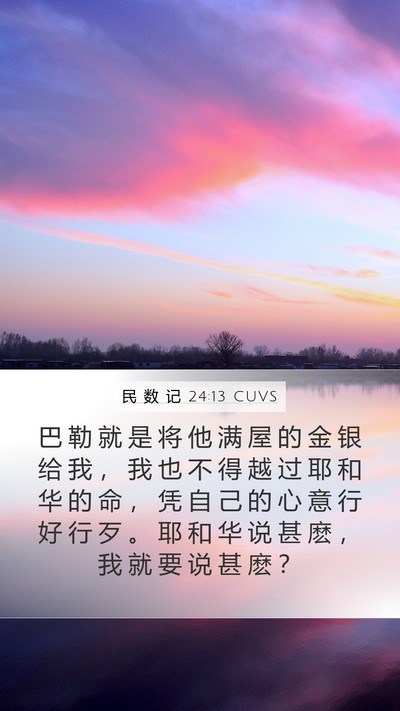 民 数 记 24:13 CUVS Bible Verse Image