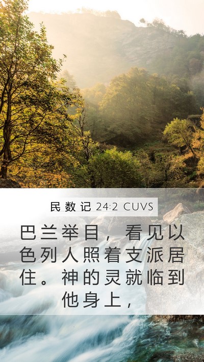 民 数 记 24:2 CUVS Bible Verse Image