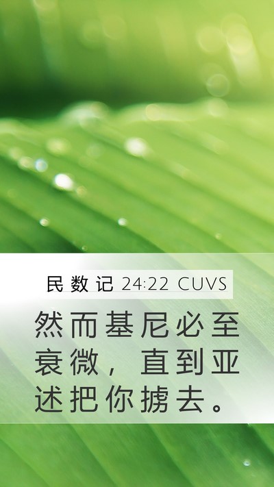 民 数 记 24:22 CUVS Bible Verse Image