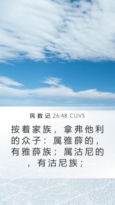 民 数 记 26:48 CUVS Bible Verse Image