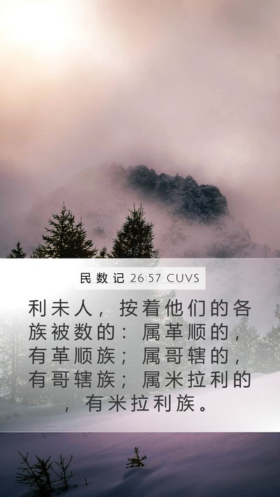 民 数 记 26:57 CUVS Bible Verse Image