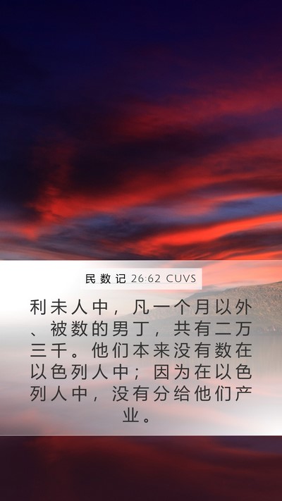 民 数 记 26:62 CUVS Bible Verse Image