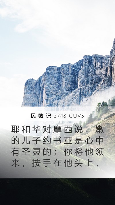民 数 记 27:18 CUVS Bible Verse Image