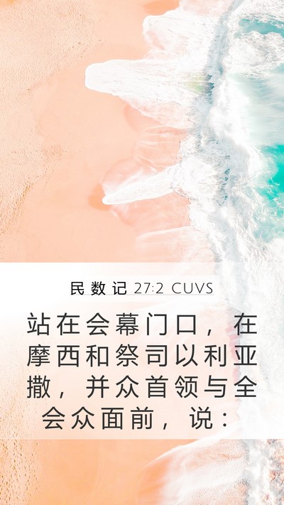 民 数 记 27:2 CUVS Bible Verse Image