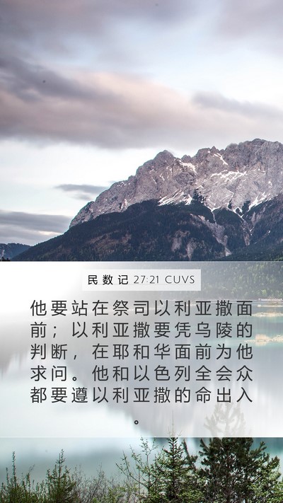 民 数 记 27:21 CUVS Bible Verse Image