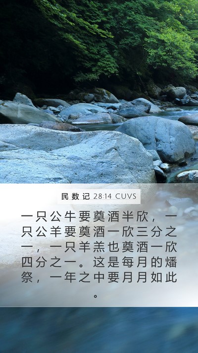 民 数 记 28:14 CUVS Bible Verse Image
