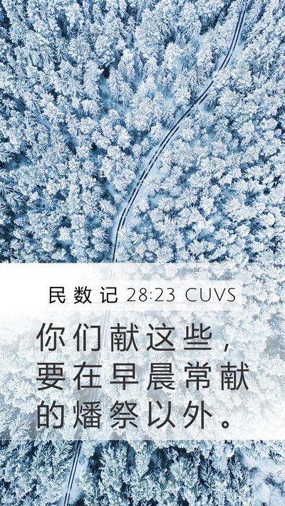 民 数 记 28:23 CUVS Bible Verse Image