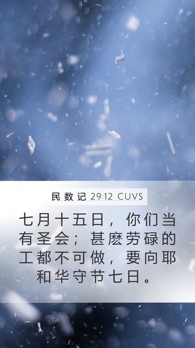 民 数 记 29:12 CUVS Bible Verse Image