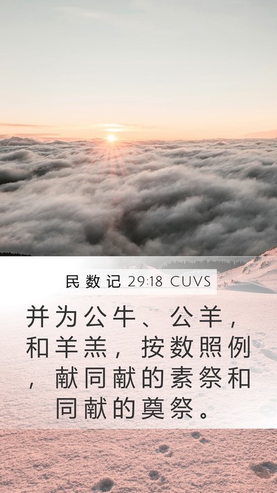 民 数 记 29:18 CUVS Mobile Phone Wallpaper - 并 为 公 牛 、 公 羊 ， 和 羊 羔 ， - Mobile Bible Verse Wallpaper