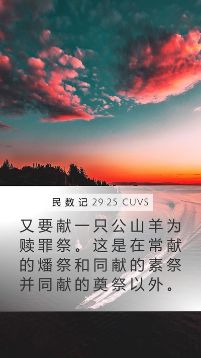 民 数 记 29:25 CUVS Bible Verse Image