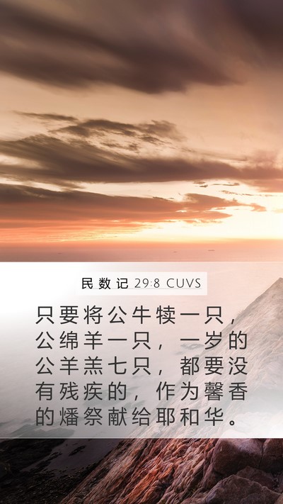 民 数 记 29:8 CUVS Bible Verse Image