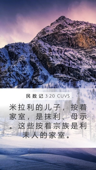 民 数 记 3:20 CUVS Bible Verse Image