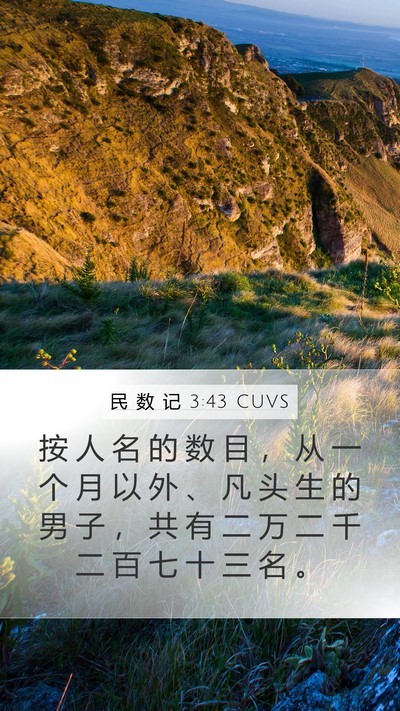 民 数 记 3:43 CUVS Bible Verse Image