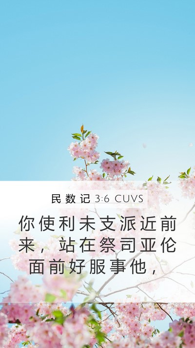 民 数 记 3:6 CUVS Bible Verse Image