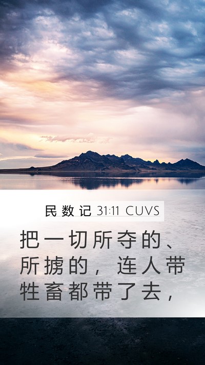 民 数 记 31:11 CUVS Bible Verse Image